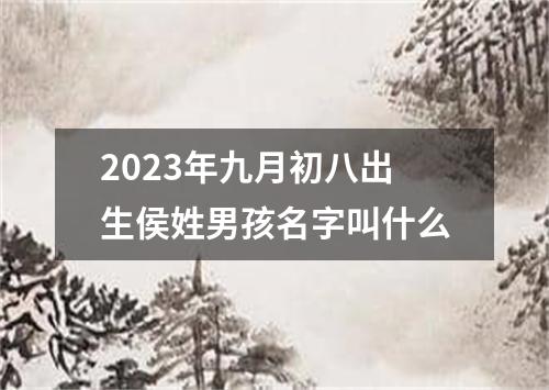 2023年九月初八出生侯姓男孩名字叫什么